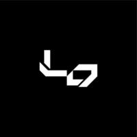modern monogram initial bold futuristic concept LD techno style letter vector