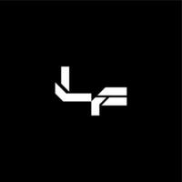 modern monogram initial bold futuristic concept LF techno style letter vector