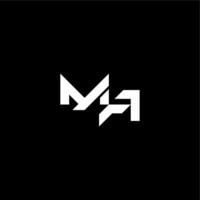 modern monogram initial bold futuristic concept MA techno style letter vector