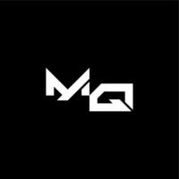 modern monogram initial bold futuristic concept MQ techno style letter vector