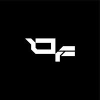 modern monogram initial bold futuristic concept OF techno style letter vector