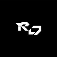 modern monogram initial bold futuristic concept RD techno style letter vector