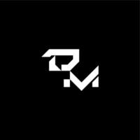 techno style DM bold futuristic concept modern monogram initial letter vector