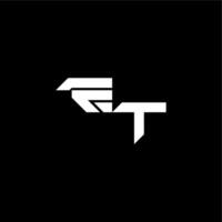 techno style ET bold futuristic concept modern monogram initial letter vector