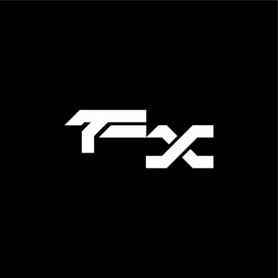 techno style FX bold futuristic concept modern monogram initial letter