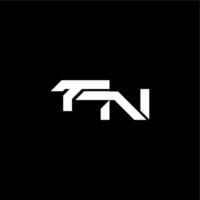 techno style FN bold futuristic concept modern monogram initial letter vector