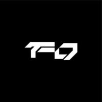 techno style FD bold futuristic concept modern monogram initial letter vector