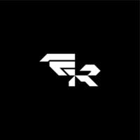 techno style ER bold futuristic concept modern monogram initial letter vector