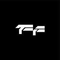 techno style FF bold futuristic concept modern monogram initial letter vector