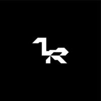 techno style modern monogram initial letter bold futuristic concept IR vector