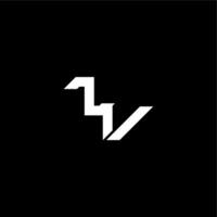 techno style modern monogram initial letter bold futuristic concept IV vector