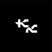 techno style modern monogram initial letter bold futuristic concept KK vector