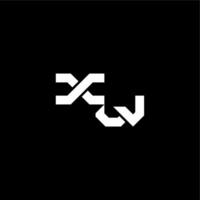 XW letter bold futuristic concept techno style modern monogram initial vector
