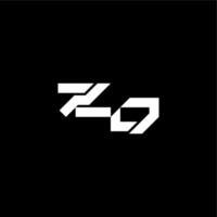 ZD letter bold futuristic concept techno style modern monogram initial vector