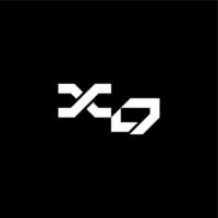 XD letter bold futuristic concept techno style modern monogram initial vector