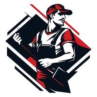 illustration of a craftsman on a white background vector