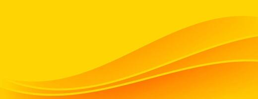 yellow abstract wavy lines background vector