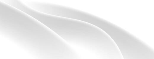 3d white abstract wave background. wavy white fabric design vector