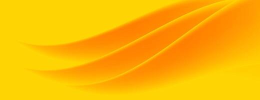 3d yellow wave abstract background vector