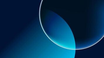blue gradient circle background with circular glass translucent vector