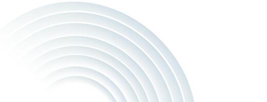 white abstract background with layered circles vector