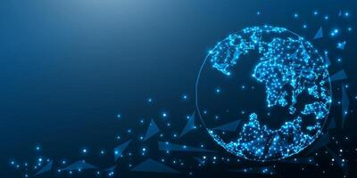 Map of the planet. World map. Global social network. Future. vector