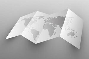 the plate on which the world is on the leaflet. Image of a stylized world map. vector