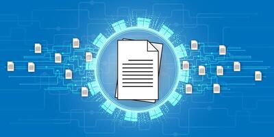 Document management data system business vector