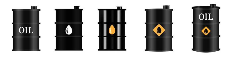 Tanks with oil. The lying barrel with spilled liquid.Simple shape of petroleum drops vector