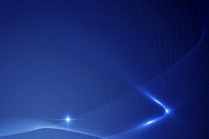 Abstract technology blue background wave lines background. Banner, poster or template elegant and modern curved lines. vector