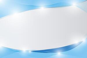 Blue dynamic wave over white background. vector