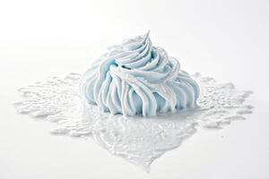 Close-up of Whipped Cream on a White Background photo