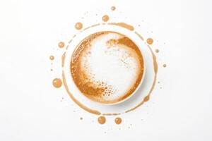 Spilled Coffee on White Background photo