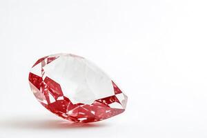 Red Crystal on White Background photo