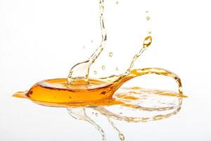 Golden Liquid Splashing and Creating a Unique Shape photo
