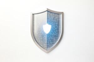 Digital Shield with Circuit Board Pattern photo