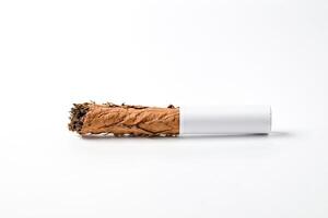 Unlit Cigarette on White Background photo