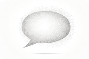 Abstract Speech Bubble Made of Tiny Lines photo