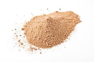 Ground Coriander Seeds on White Background photo