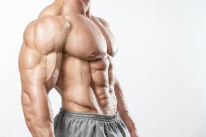 Muscular Man With Defined Abs And Biceps photo