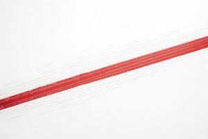 Abstract Red Line on White Background photo