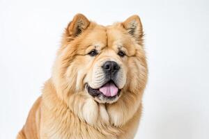 Chow Chow Dog Portrait with White Background photo