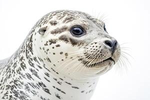 Close-up of a harbor seal's face photo