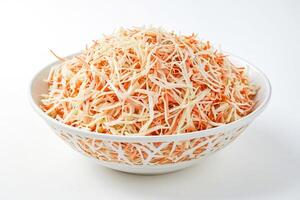 Fresh Coleslaw in a White Bowl photo