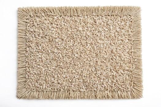 natural fibra alfombra con franja foto