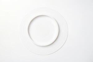 White Circle with concentric circles pattern photo
