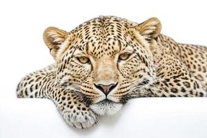 Close Up of a Leopard's Face photo