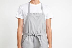 Man Wearing Gray Apron photo