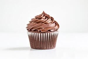Chocolate Cupcake with Swirled Frosting photo