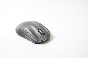 Wireless Computer Mouse on White Background photo